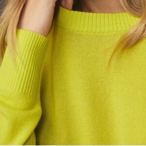 Sweaty Betty merino wool  cashmere Vibrant Green Knit Top sz S